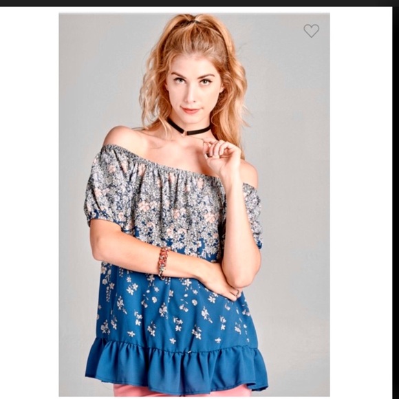 ODDY Tops - NEW FLORAL OFF SHOULDER TOP!!